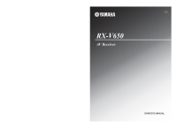 Yamaha RXV-650 - Owners Manual